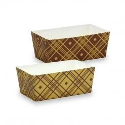 Hanna K Premium Heavy Weight Paper Plaid Loaf Pans 4.5"x2.25"x2" 6CT