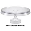 Lillian Elegant Trays Premium Extra Heavyweight Clear Cake Plastic Stands 10.5"