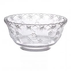 Hanna K Elegant Serving Bowls 8 Quart Clear Premium Heavy Weight Punch Bowl