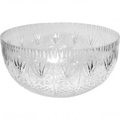 Hanna K 12 Quart Premium EXTRA Heavy Weight Plastic CRYSTAL Clear Punch Bowl Elegant Serving Bowls
