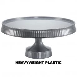 Lillian Premium Extra Heavyweight Silver Cake Plastic Stands 10.5"