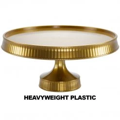 Lillian Elegant Trays Premium Extra Heavyweight Gold Cake Plastic Stands 10.5"