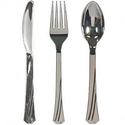 Hanna K Signature Hanna K. Signature Polished Plastic Knives Silver Elegant Cutlery