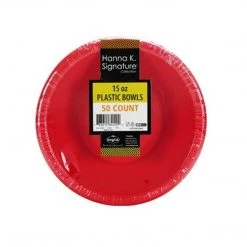 Hanna K. Signature Plastic Bowl Red 12 Oz Plastic Bowls