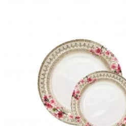 Hanna K Signature SALE Burlap Blossom Coated Paper Salad Plates 7