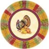 Hanna K Fall Turkey Heavyweight Dinner Paper Plates 10.25" Thanksgiving