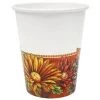 Hanna K Thanksgiving Floral Art Premium Heavyweight Paper Cups 9oz