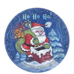 Hanna K Christmas Santa Premium Heavyweight Dinner Paper Plates 7"