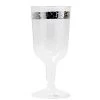 Decorline Clearance Sale SALE Hammered Collection Plastic Wine Cups Silver 10 Oz 10 Count