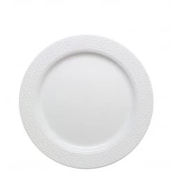 Decorline SALE Hammered Collection Salad Dessert Plates White 7.25" 10 Count