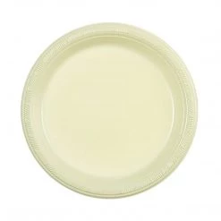 Hanna K Signature SALE Hanna K. Signature Plastic Plates Ivory 7" 50 Count Clearance Sale