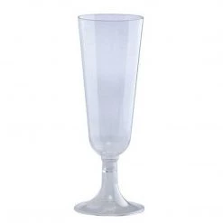 Hanna K Signature Hanna K. Signature Elegant Plastic Champagne Glasses Heavyweight Flute 5 Oz