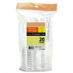 Hanna K Signature Hanna K. Signature Elegant Plastic Champagne Heavyweight Plastic Cup 4 Oz Elegant Cups