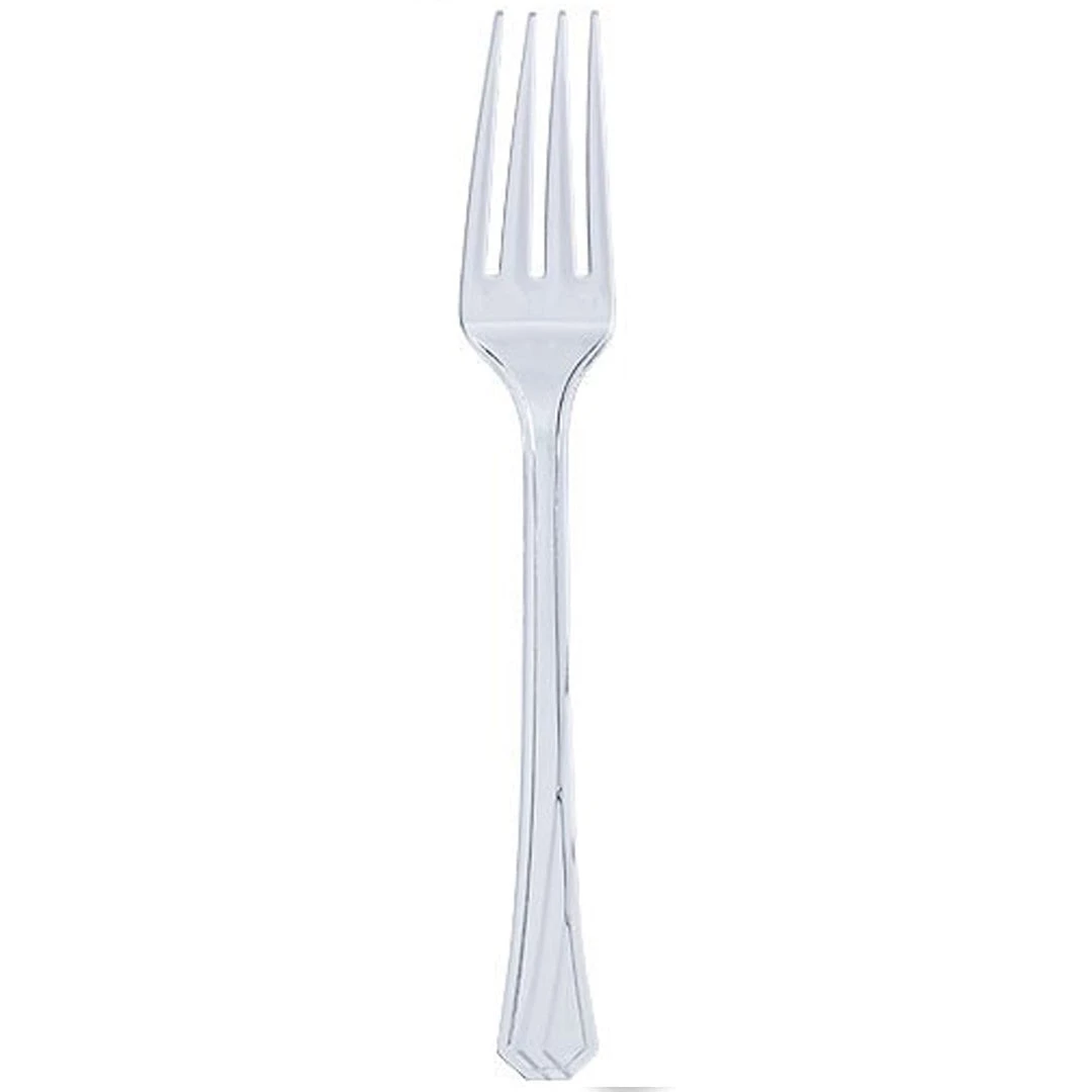Hanna K Signature Plastic Cutlery Hanna K. Signature Heavy Clear Plastic Fork 1 Hanna K Signature Plastic Cutlery Hanna K. Signature Heavy Clear Plastic Fork