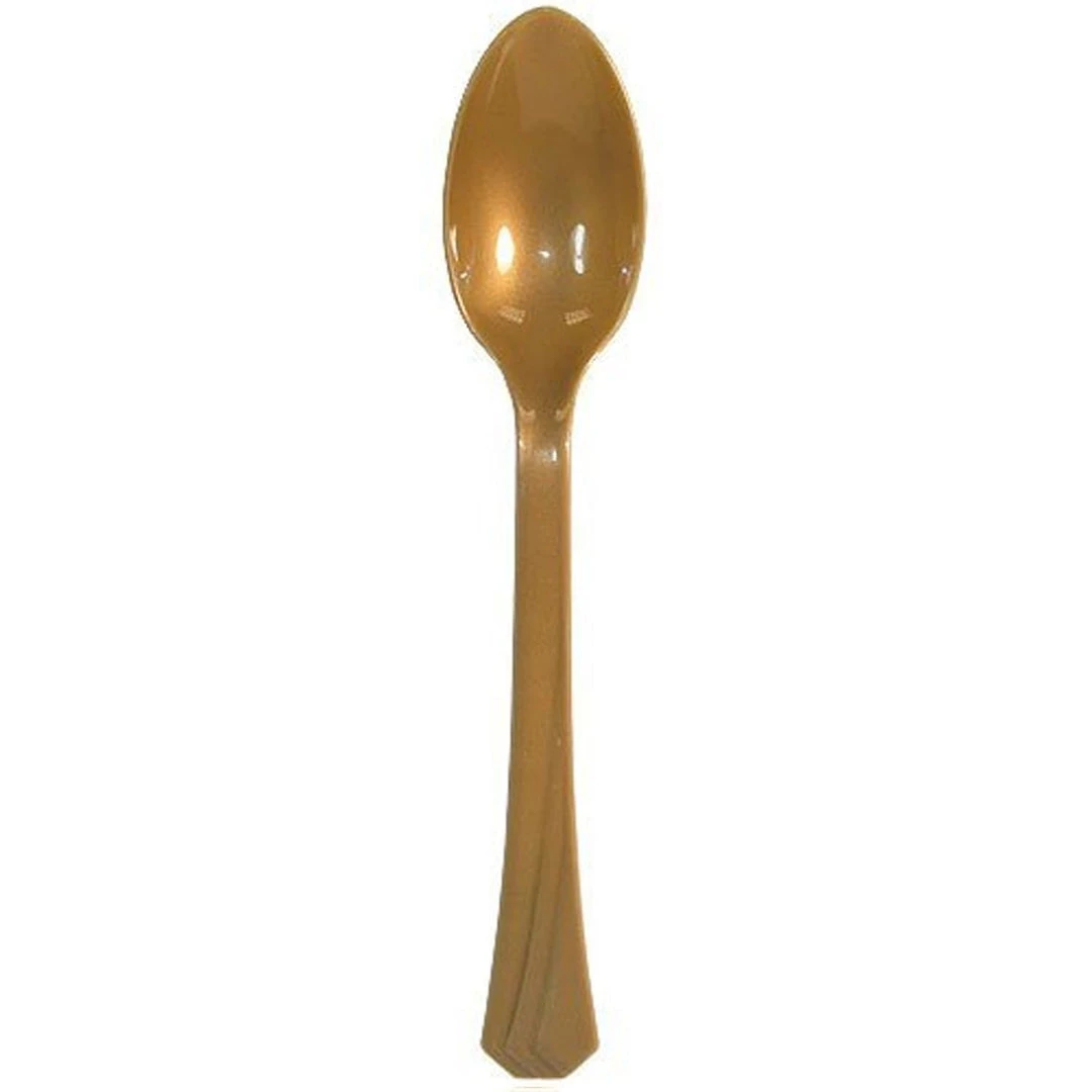Hanna K Signature Plastic Cutlery Hanna K. Signature Heavy Gold Plastic Teaspoon 1 Hanna K Signature Plastic Cutlery Hanna K. Signature Heavy Gold Plastic Teaspoon