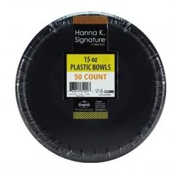 Hanna K Signature Plastic Bowls Hanna K. Signature Plastic Bowl Black 15 Oz