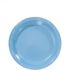 Hanna K Signature SALE Hanna K. Signature Plastic Plate Light Blue 7" 50 Count Clearance Sale