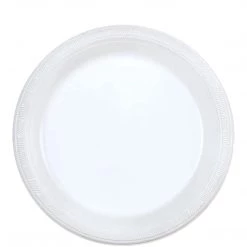 Hanna K Signature Hanna K. Signature White Heavyweight Plastic Plates 9"