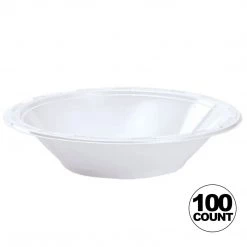Hanna K Signature Plastic Bowls Hanna K. Signature Heavy Weight Plastic Bowl White 15 Oz