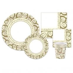 Hanna K Signature Gold Medley Beverage Napkins 75 Count