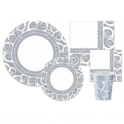 Hanna K Signature SALE Hanna K. Signature Medley Paper Plate Silver 7