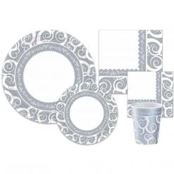 Hanna K Signature SALE Hanna K. Signature Medley Paper Plate Silver 10.25