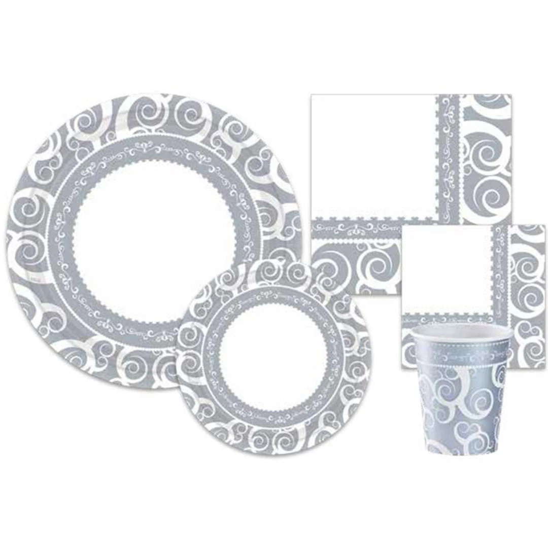 Hanna K Signature Silver Medley Beverage Napkins 75 Count Elegant Napkins 6 Hanna K Signature Silver Medley Beverage Napkins 75 Count Elegant Napkins