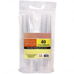 Hanna K Signature Elegant Cups Hanna K. Signature Tumbler Clear 14 Oz