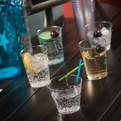 Hanna K Signature Elegant Cups Hanna K. Signature Fancy Plastic Wine Glasses Tumbler Clear 10 Oz 100CT