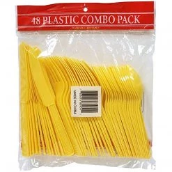 Party Dimensions Sunshine Yellow Combo Cutlery
