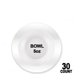 Lillian Heavyweight Plastic Plastic Bowls Value Pack White Pearl 5 Oz