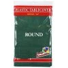 Party Dimensions TableCloth Plastic Disposable Round Hunter Green 84'' Tablecloths & Placemats