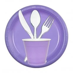 Party Dimensions Hydrangea Plastic Plate 9" Plastic Plates