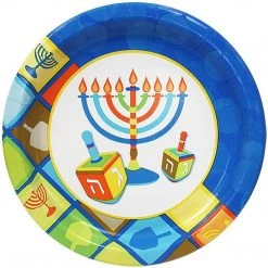 Hanna K Signature Hanukkah HANNA K. SIGNATURE ILLUMINATION PAPER PLATES 7"