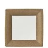 SALE Lillian Tablesettings Texture Square Dinner Paper Plates Gold 7" 24 Count Clearance Sale