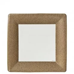 SALE Lillian Tablesettings Texture Square Dinner Paper Plates Gold 7" 24 Count Clearance Sale