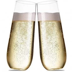 Lillian Tablesettings Plastic Wine Glasses Stemless Shooter 9 Oz 6CT