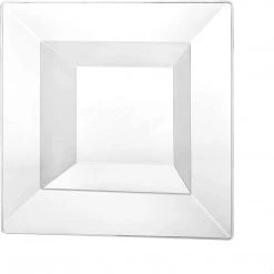 Lillian Tablesettings Square Plastic Dinner Bowl Clear 12 Oz