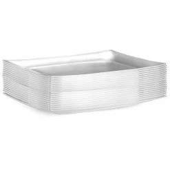 Lillian Tablesettings Rectangular Plastic Salad Plates Clear 9