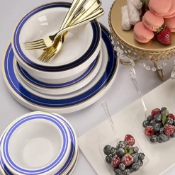 Lillian Clearance Sale SALE Magnificence Bluegold Plastic Bowls Bluegold 5 Oz 10 Count