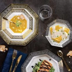 Lillian Lacetagon Silver Rim Pearl Bowl 5 Oz Elegant Plates