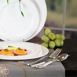 Lillian Cutlery Silverware Extra Heavyweight Disposable Flatware Combo Silver 160 Pieces Elegant Cutlery