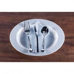 Lillian Cutlery Silverware Extra Heavyweight Disposable Flatware Combo Silver 96 Pieces Elegant Cutlery