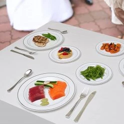 Lillian Elegant Cutlery Premium Plastic Knife Polished Silver