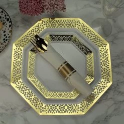 Lillian Pre-Rolled Cutlery And Napkin Set Gold Elegant Cutlery