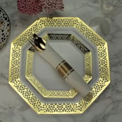 Lillian Elegant Cutlery Pre-Rolled Set Cutlery Combo Spoon, Knife, Forks And Napkin Polished Gold