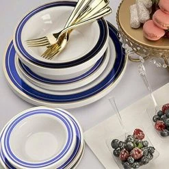 Lillian Elegant Cutlery Premium Extra Heavy Weight Plastic Gold Polished Forks 96CT 6 Lillian Elegant Cutlery Premium Extra Heavy Weight Plastic Gold Polished Forks 96CT