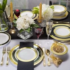 Lillian Cutlery Silverware Extra Heavyweight Disposable Flatware Knives Gold Elegant Cutlery 9 Lillian Cutlery Silverware Extra Heavyweight Disposable Flatware Knives Gold Elegant Cutlery