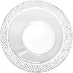 Lillian Tablesettings Pebbled Plastic Bowl Clear 14 Oz Elegant Plates