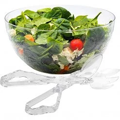 Lillian Pebbled Plastic Bowl Clear 140oz
